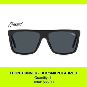 Men’s Quay Frontrunner Blk / Smoke Polarized Sunglasses